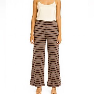 TeenBell Chocolate Striped Wide-Leg Pants NWT